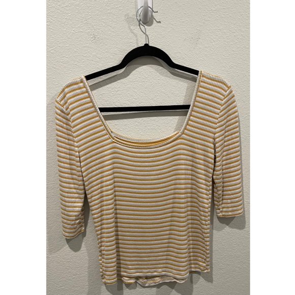 AMERICAN EAGLE Striped 3/4 Sleeve Top - Picture 1 of 3